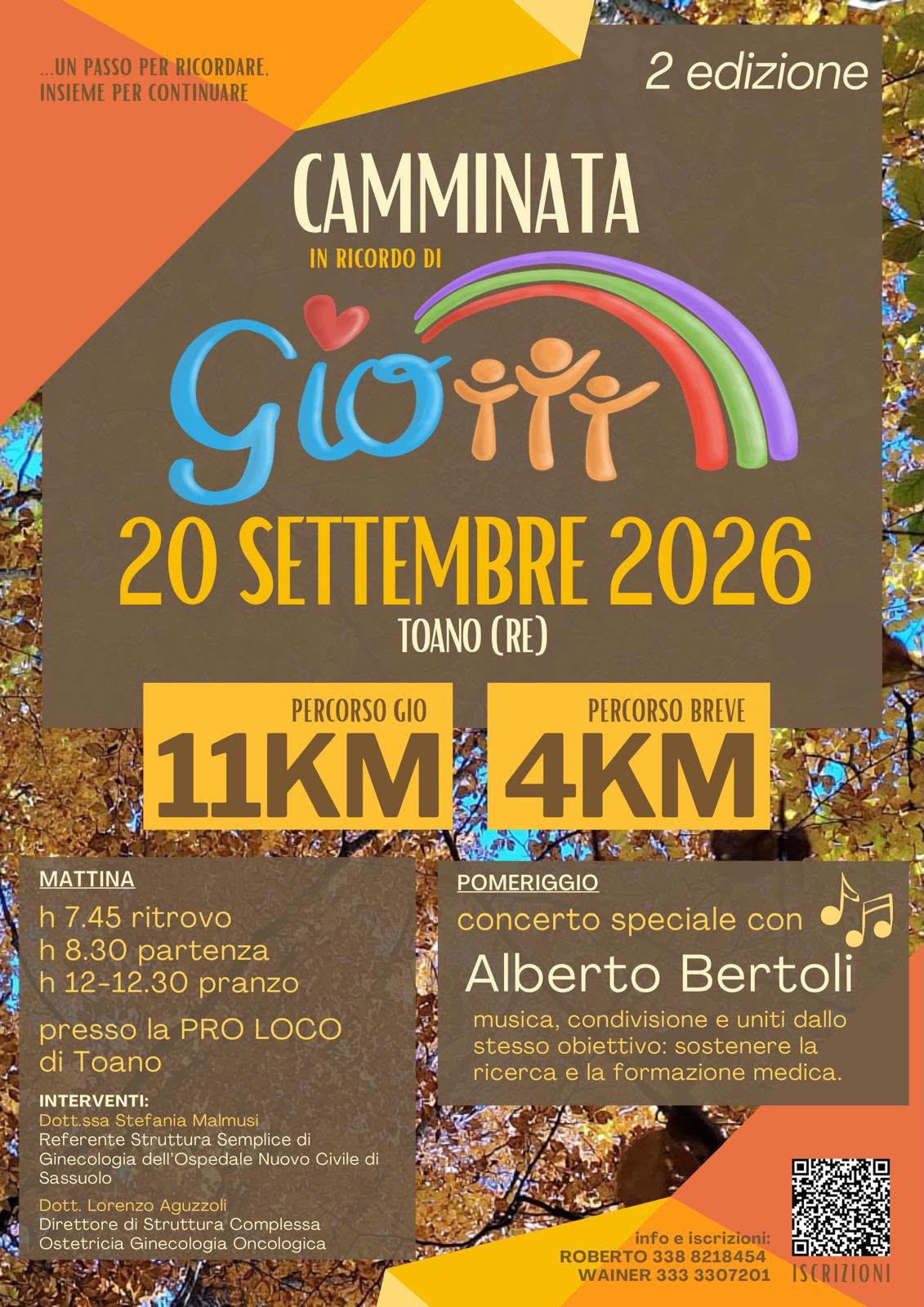 Toano, 20 settembre 2026: "IN MEMORIA DI GIO"